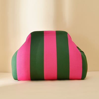 Striped Clutch Bag
